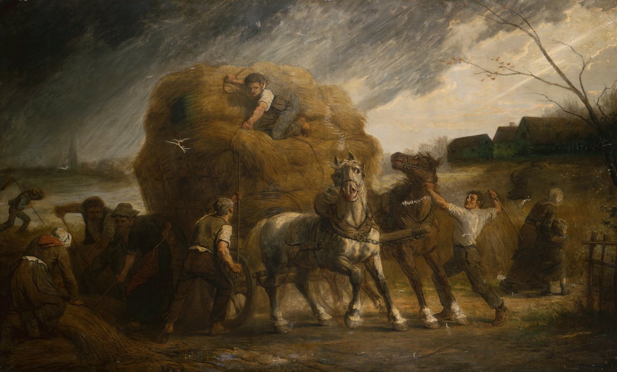 The Approaching Storm (olja på duk) av Leon Augustin Lhermitte