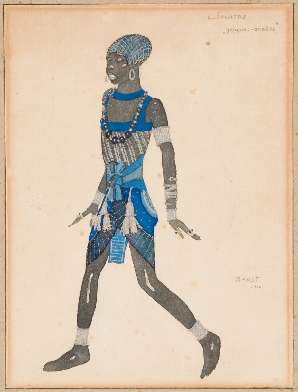En kostymdesign för "Cleopatra", 1910 av Leon Bakst