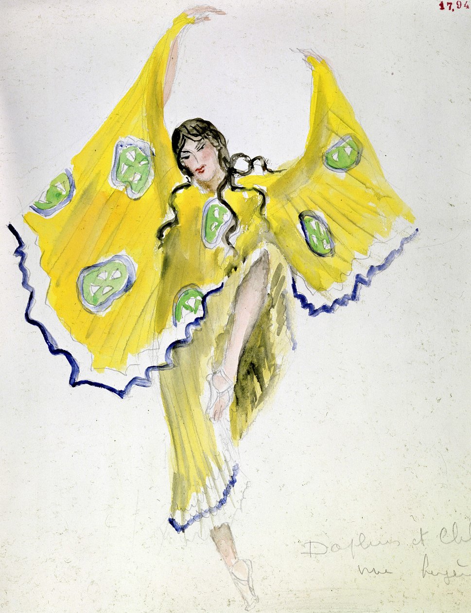 En herdinna av Bakst: kostym av "" Daphnis och Chloé"" av Michel Fokine av Leon Bakst