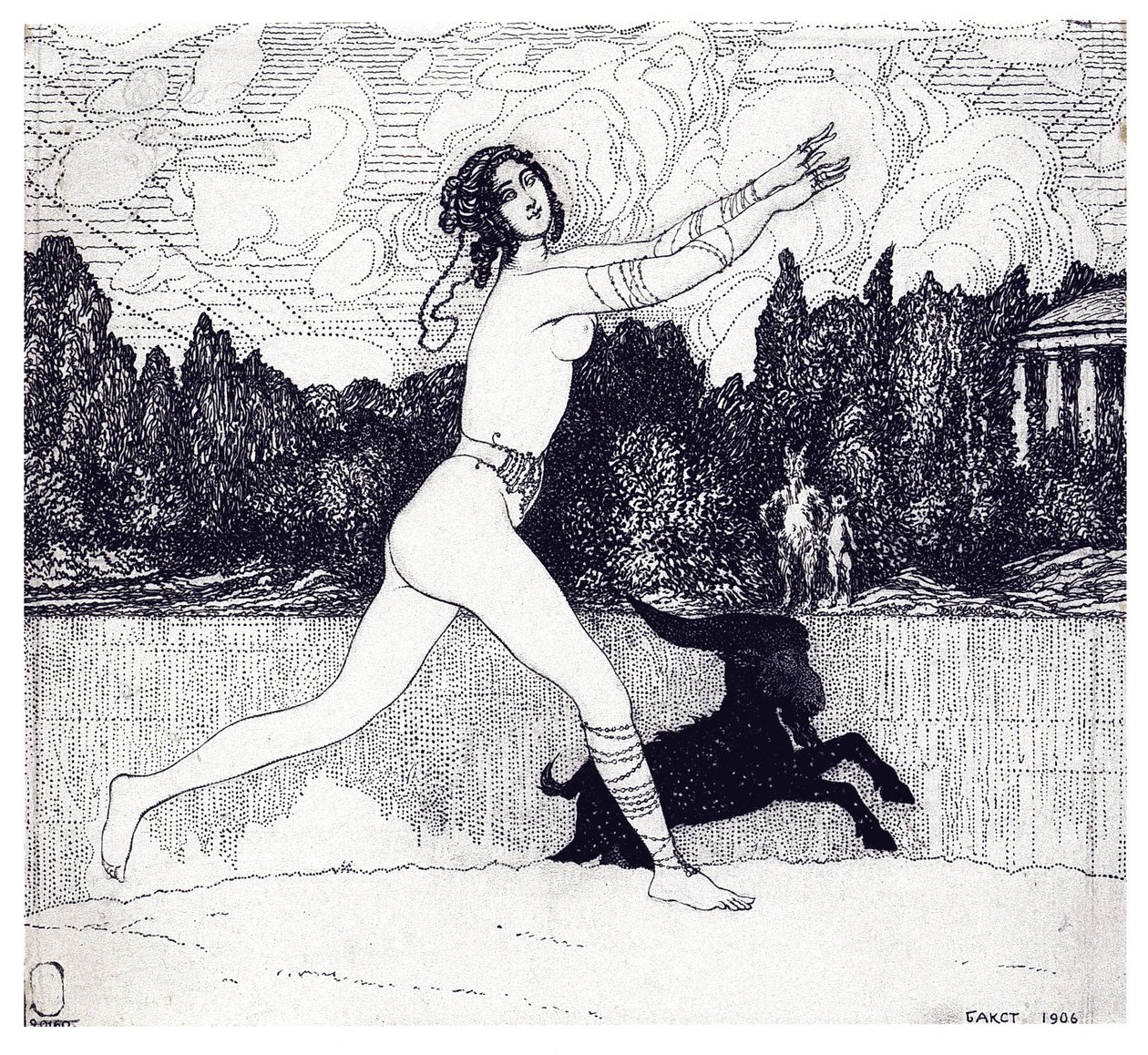 Ett stöd till Vision Magajine Zo och målning 1906. 4, 1906 av Leon Bakst