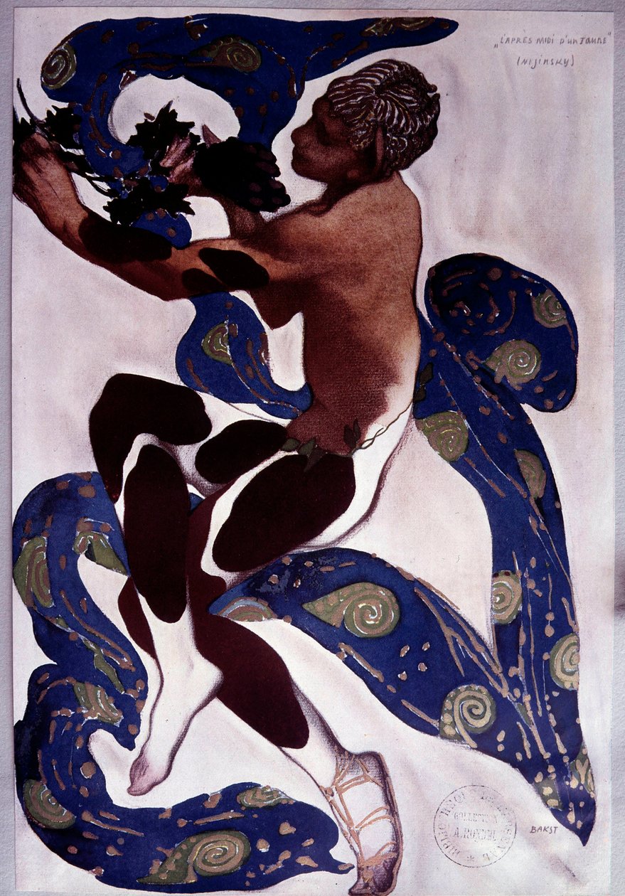 Koreografi av "The Afternoon of a Faun" av Vaslav Nijinski (1889-1950) efter "Prelude to the Afternoon of a Faun" av Claude Debussy (1862-1918) av Leon Bakst
