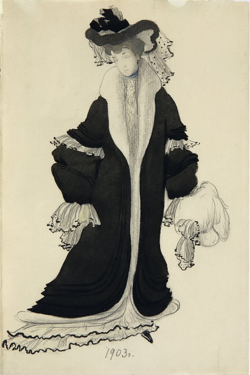 Kostymdesign för fru L. Bakst, 1903 av Leon Bakst