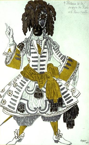 Kostymdesign för Porphyrophores, från Sleeping Beauty av Leon Bakst