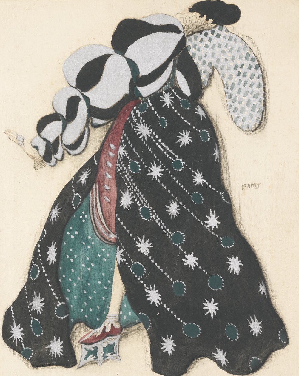 Kostymdesign för baletten The Legend of Joseph av R. Strauss av Leon Bakst