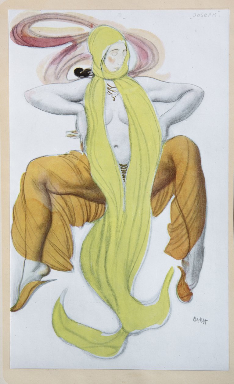 Kostymdesign för baletten The Legend of Joseph av R. Strauss, 1914 av Leon Bakst