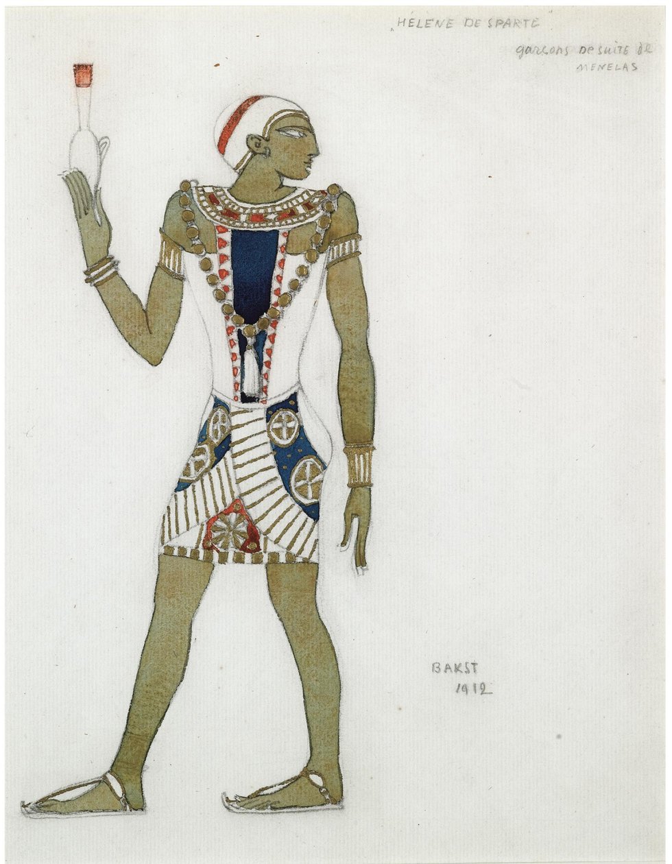 Kostymdesign för baletten Hélène de Sparte av E. Verhaeren och D. de Séverac, 1912 av Leon Bakst