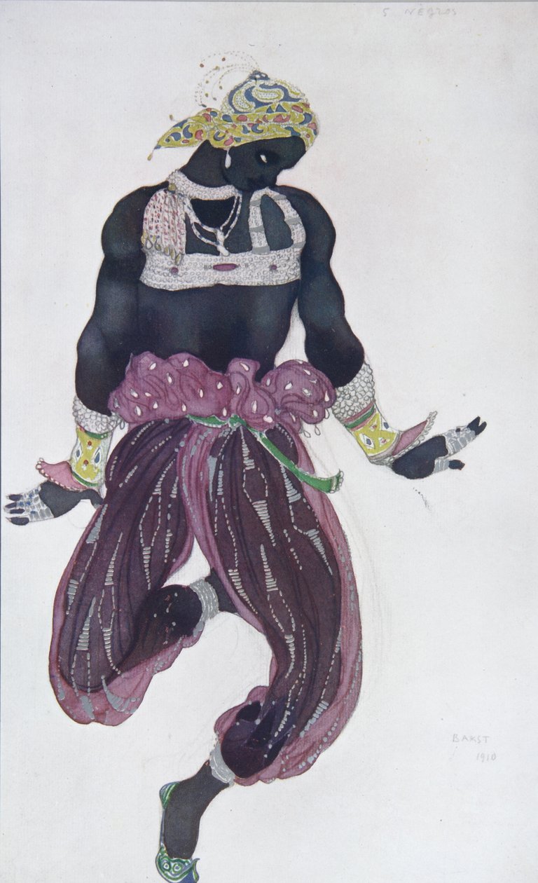 Kostymdesign för baletten Sheherazade av N. Rimsky-Korsakov, 1910 av Leon Bakst