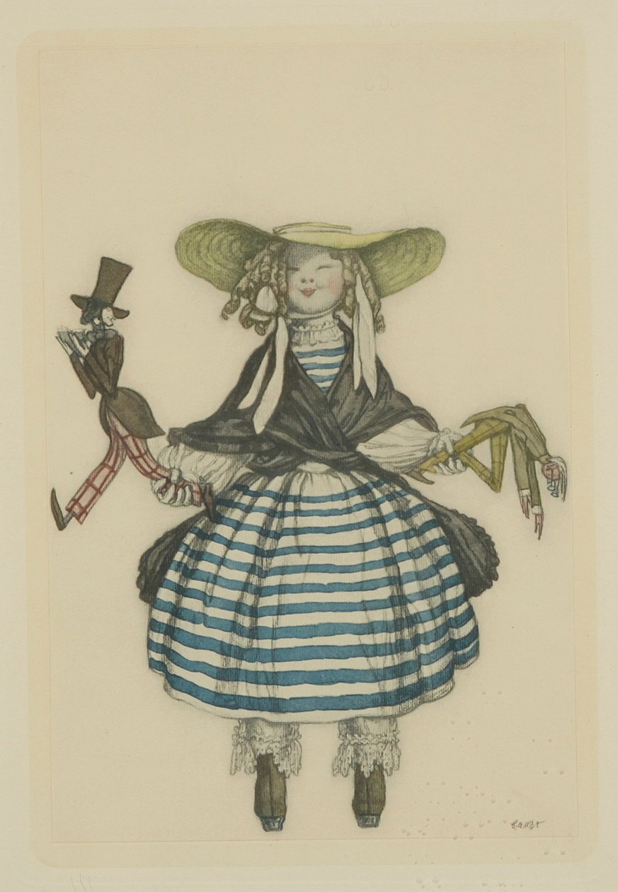 Kostymdesign för baletten The Fairy Doll av J. Bayer, 1903 av Leon Bakst