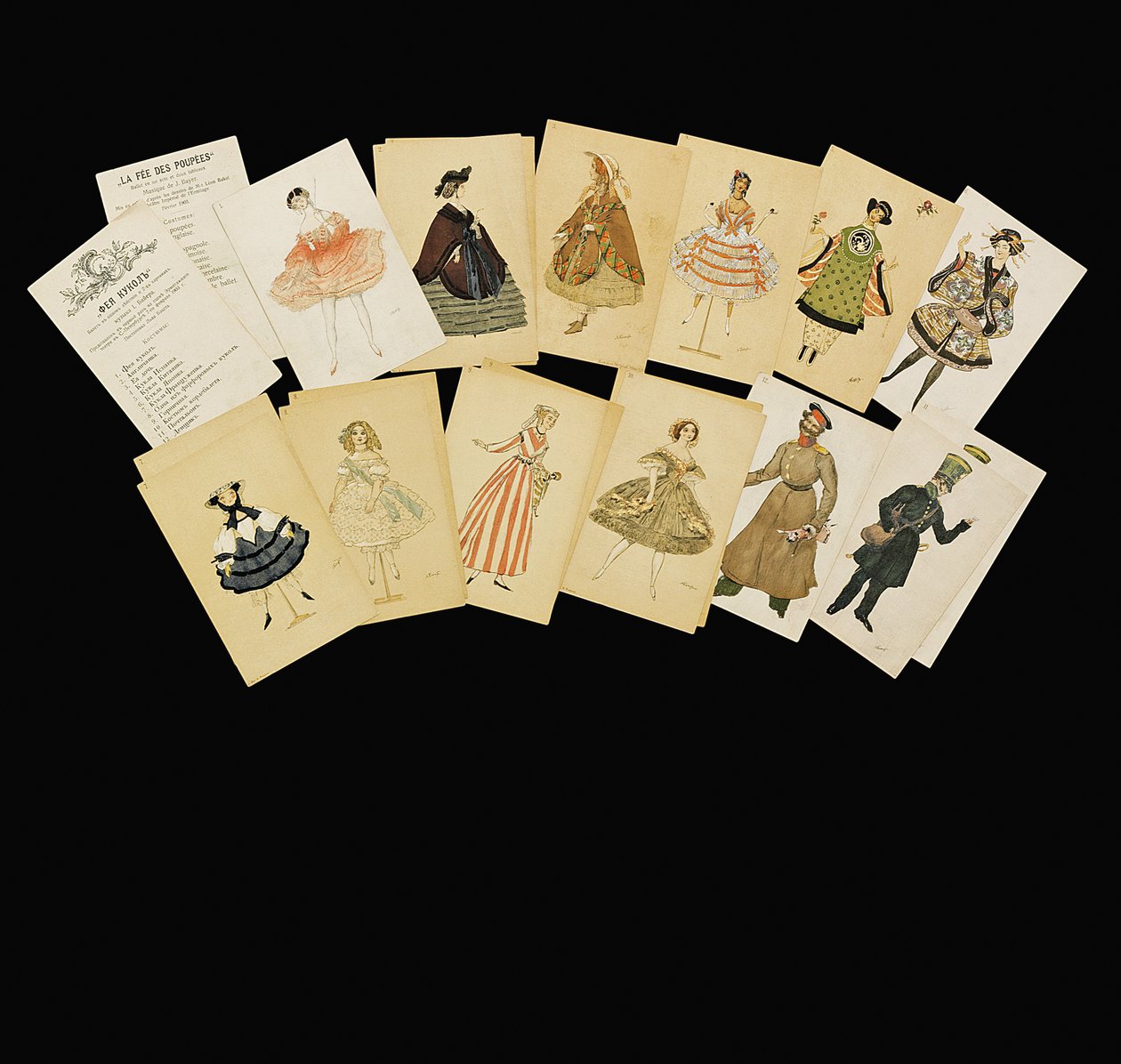 Kostymdesigner från "La Fee de la Poupees" av Leon Bakst