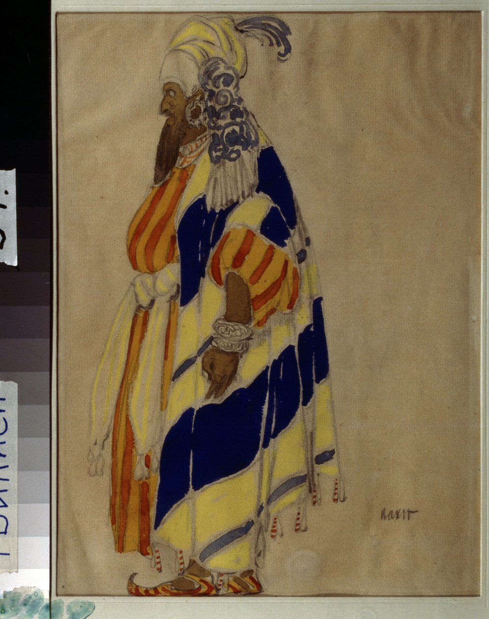 Kostymdesign för baletten ""Islamey"" av Mily (Mili, Milli) Alexeyevich Balakirev (1837-1910). Teckning av Leon Bakst (1866-1924). Tempera på papper State Georgian Art Museum, Tiflis (Tbilisi). av Leon Bakst