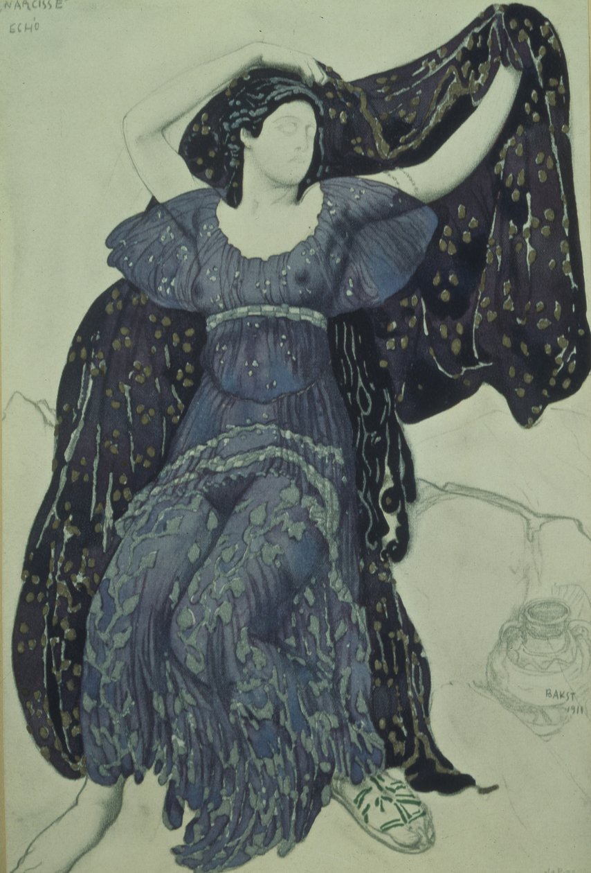 Nymfeko. Kostymdesign för baletten Narcisse av N. Tcherepnin, 1911 av Leon Bakst