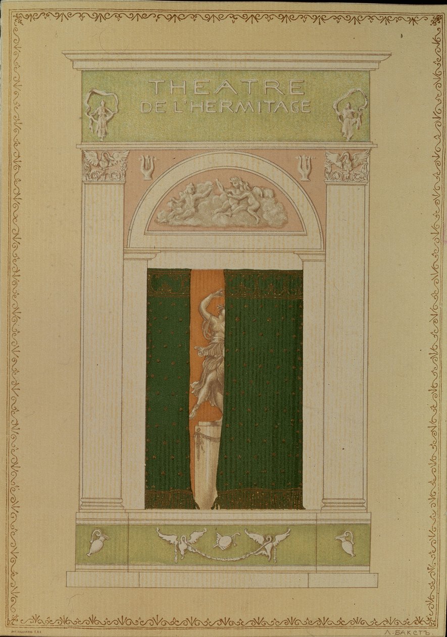 Playbill-omslag för samtida balett, 1902 av Leon Bakst