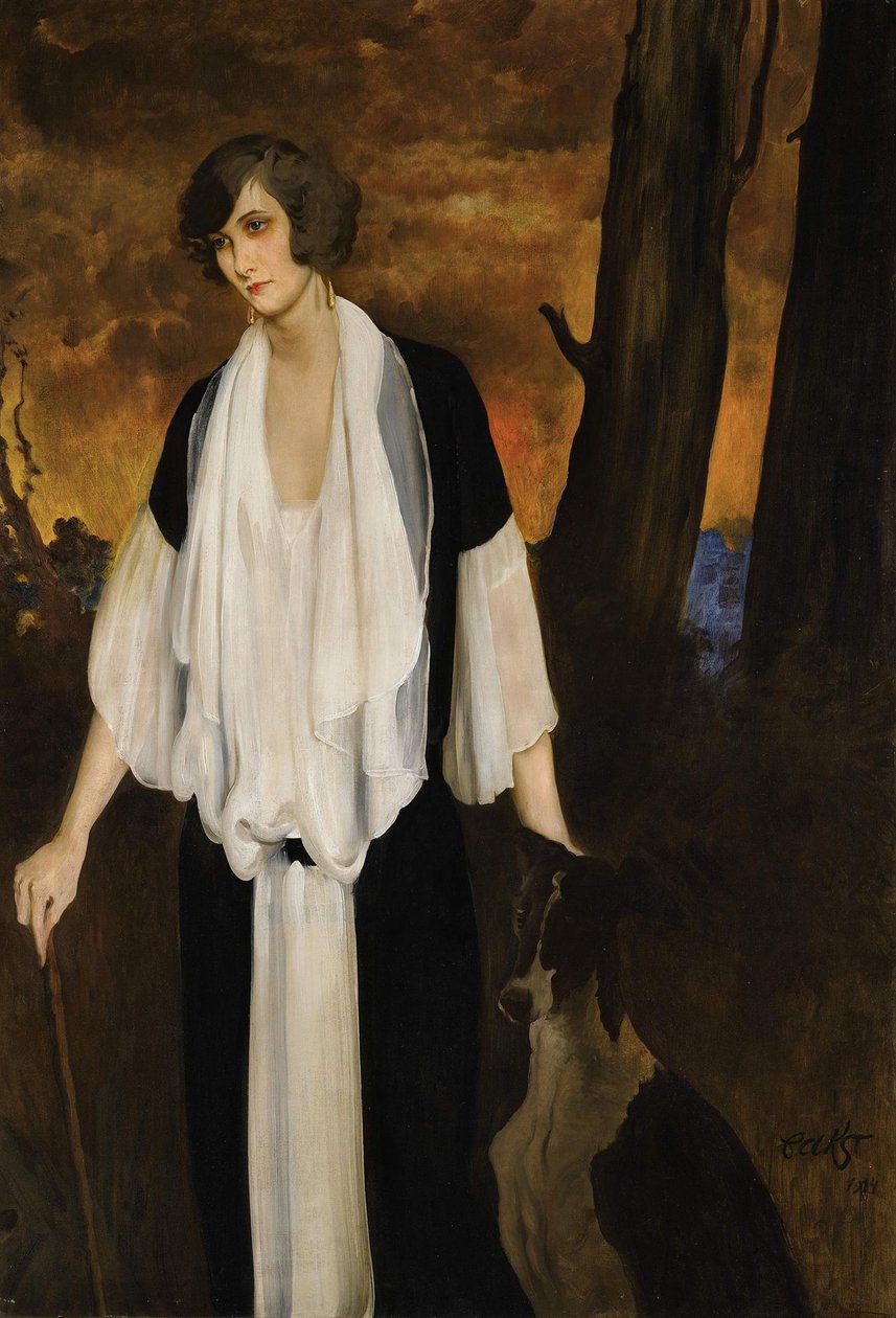 Porträtt av Rachel Strong, den framtida grevinnan Henri de Boisgelin, 1924 av Leon Bakst