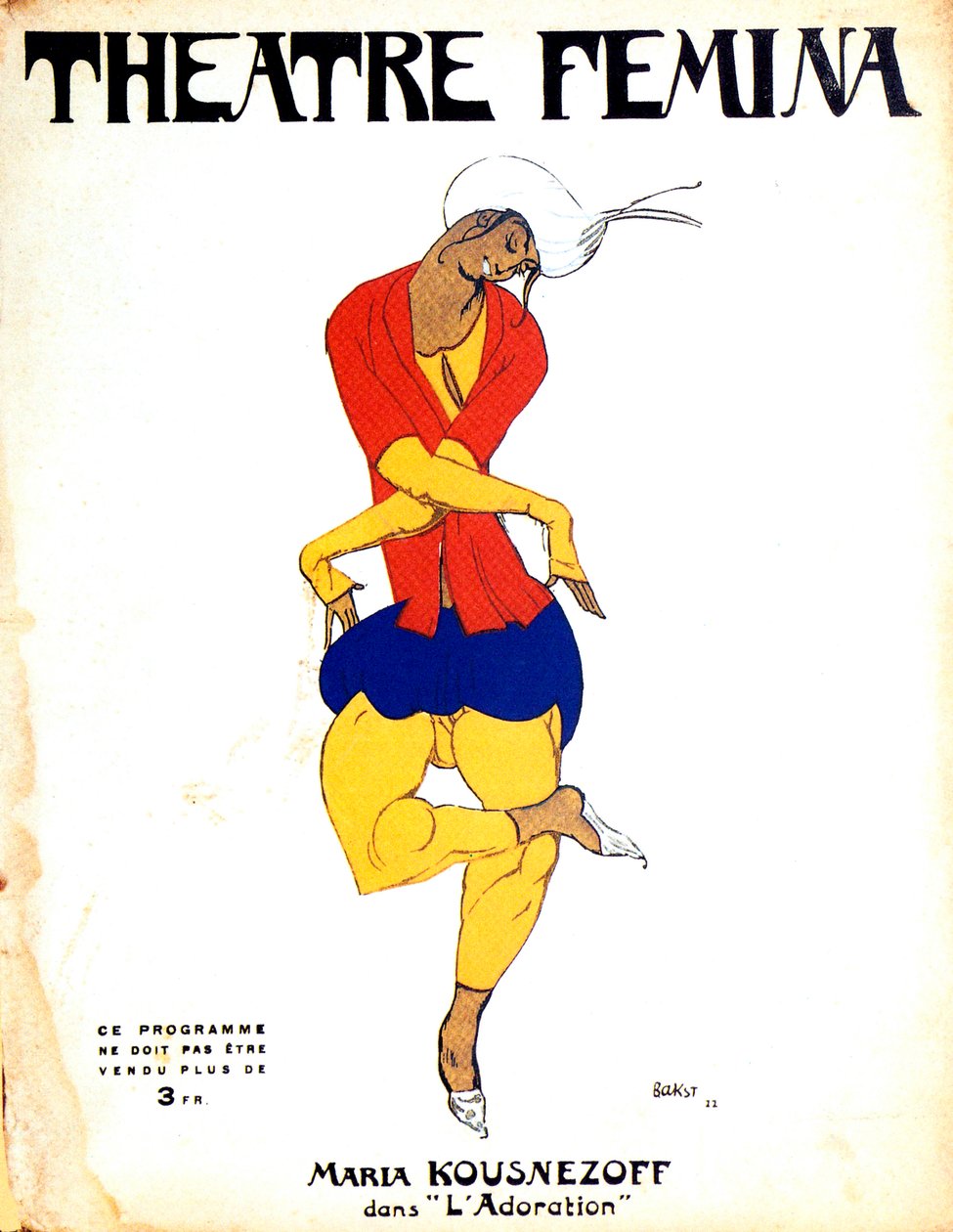 Affisch för Igor Stravinskys balett The Rite of Spring, 1911 av Leon Bakst