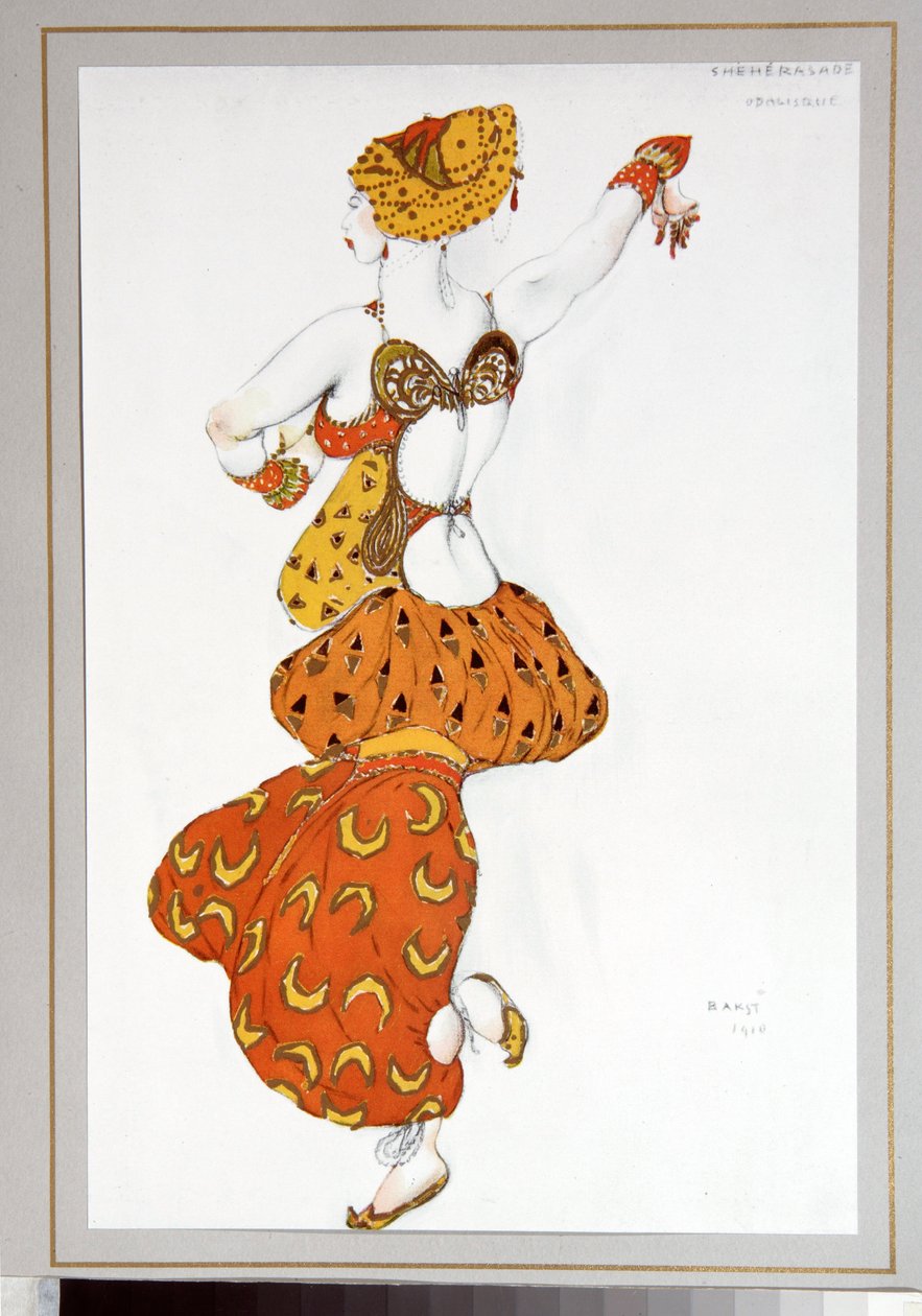 Russian Ballet : Odalisque för "Sheherazade"" i regi av Michel Fokine av Leon Bakst
