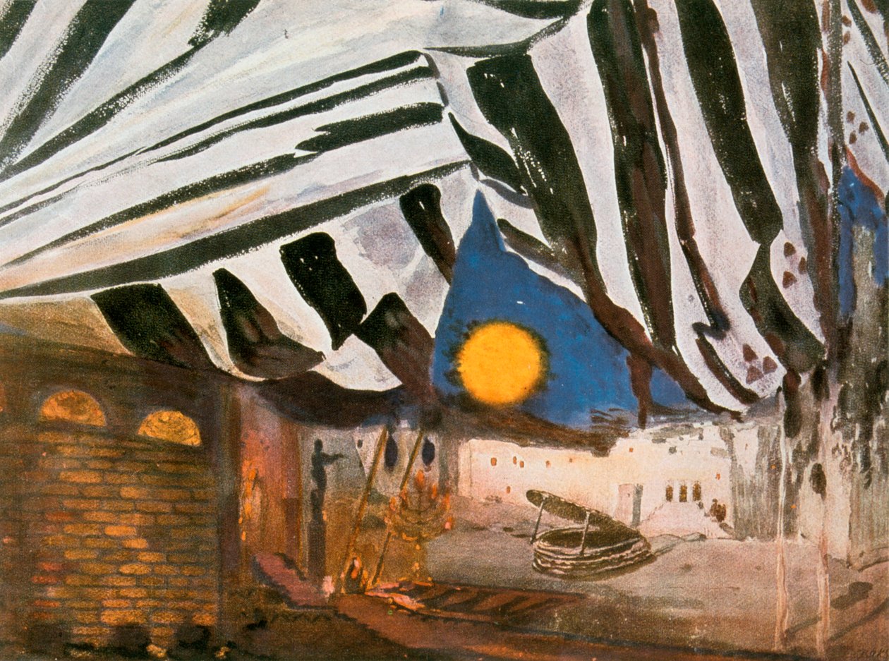 Scenografi för Oscar Wildes Salome, sent 1800- och början av 1900-talet av Leon Bakst