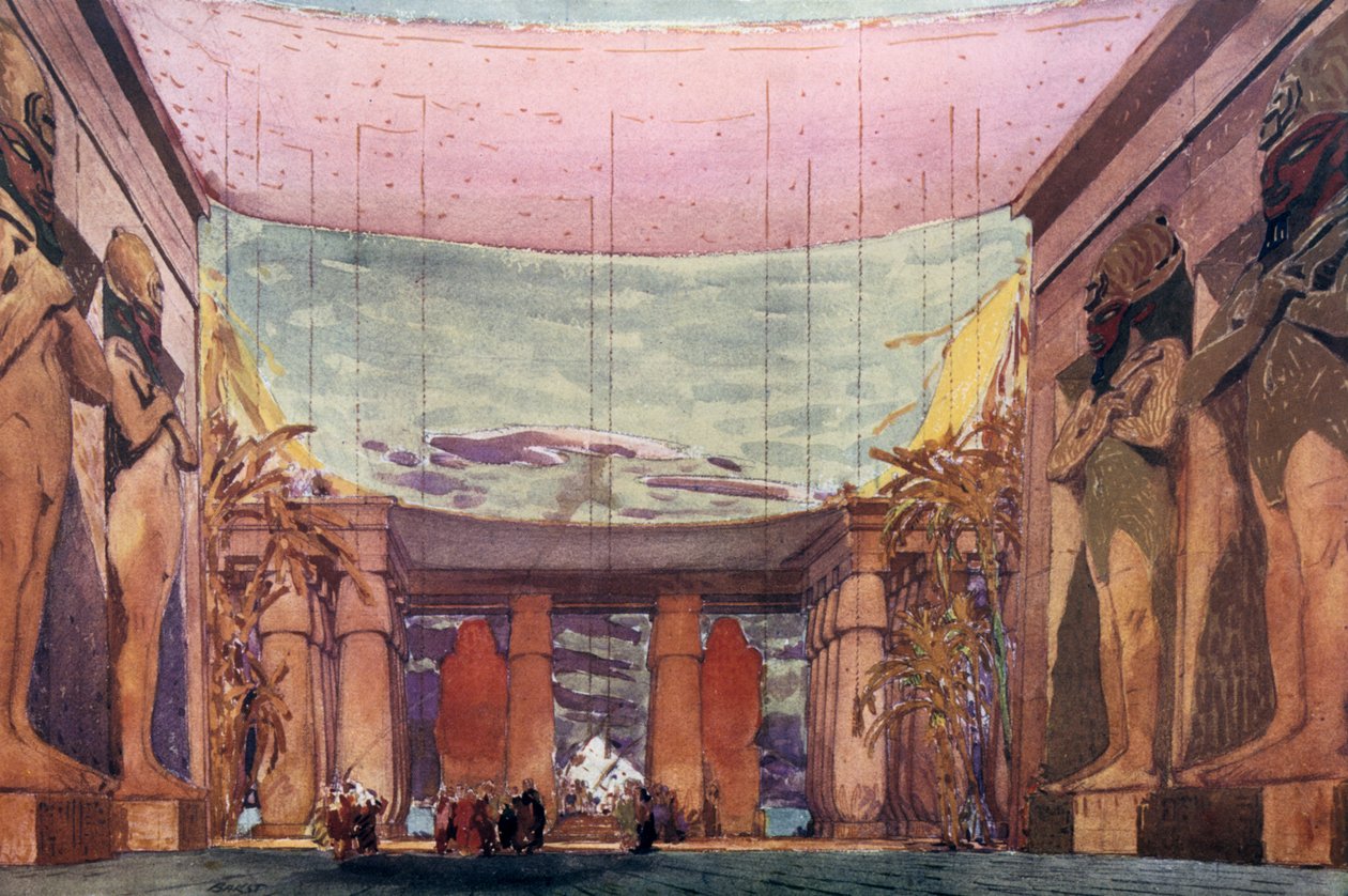 Scenografi för en Ballets Russes-produktion av Cleopatra, 1909 av Leon Bakst