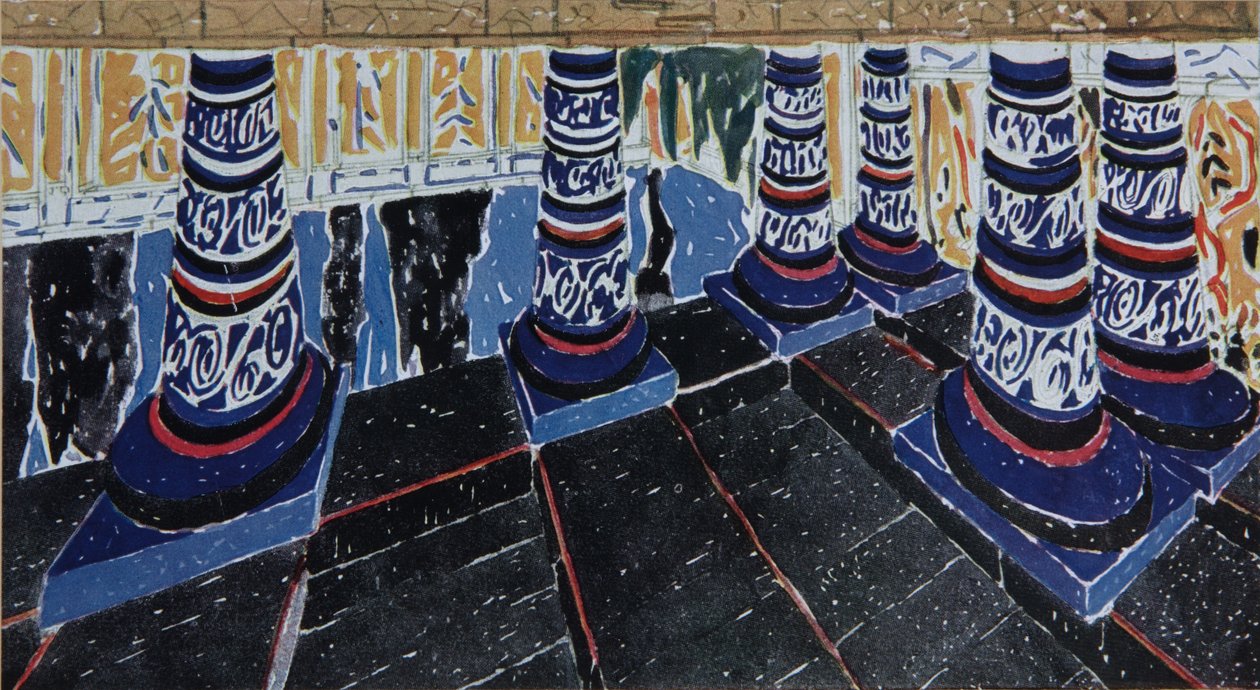 Scenografi för dramat Phaedra Phèdre av Jean Racine, 1923 av Leon Bakst