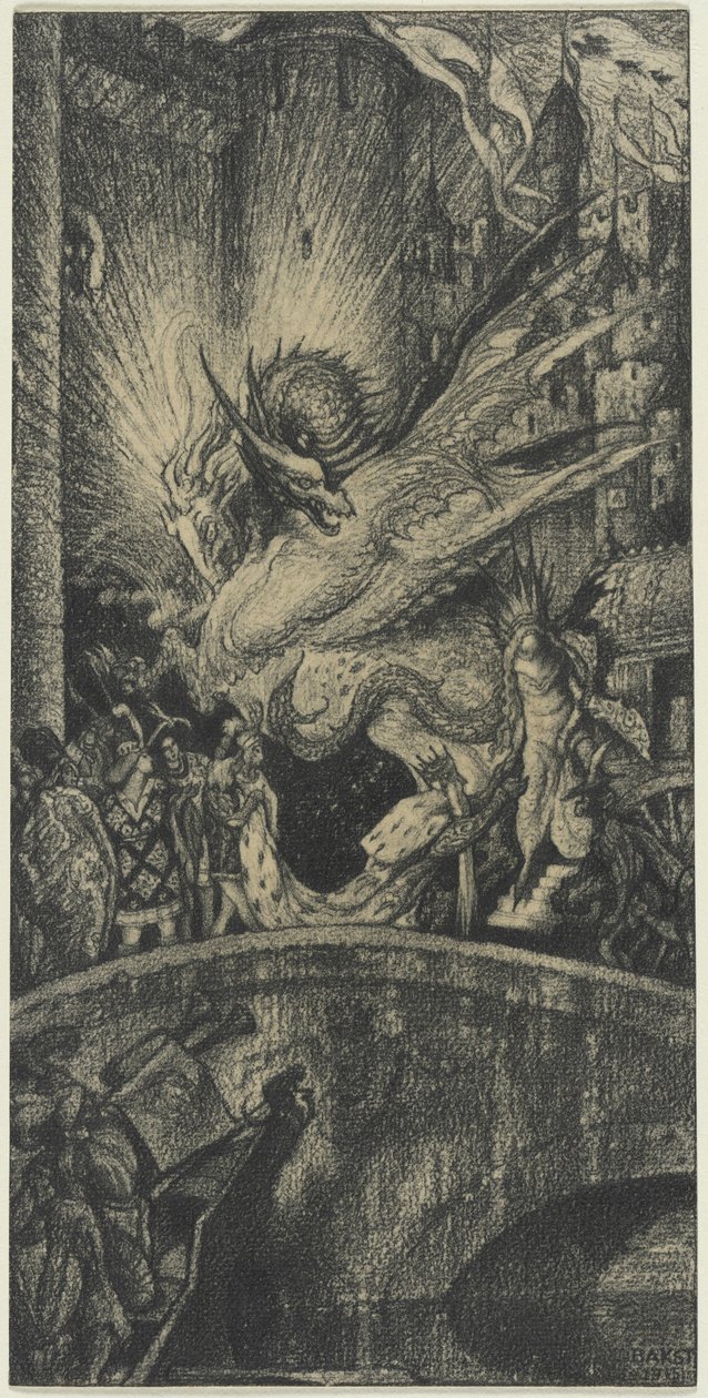 Studie för en scenografi av Leon Bakst