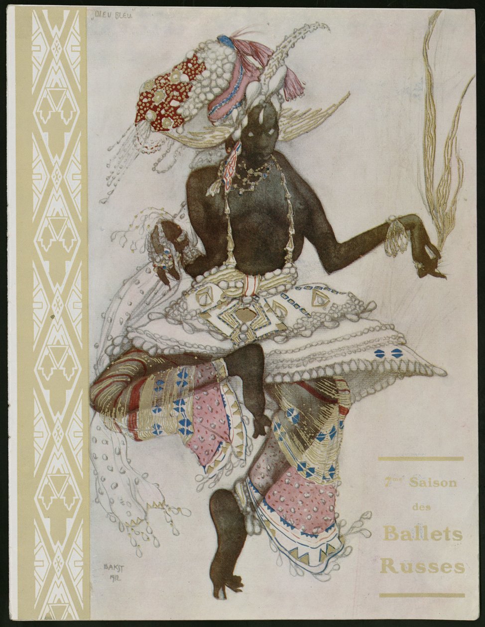 Titelsida för Souvenirprogram för Ballets Russes av Leon Bakst