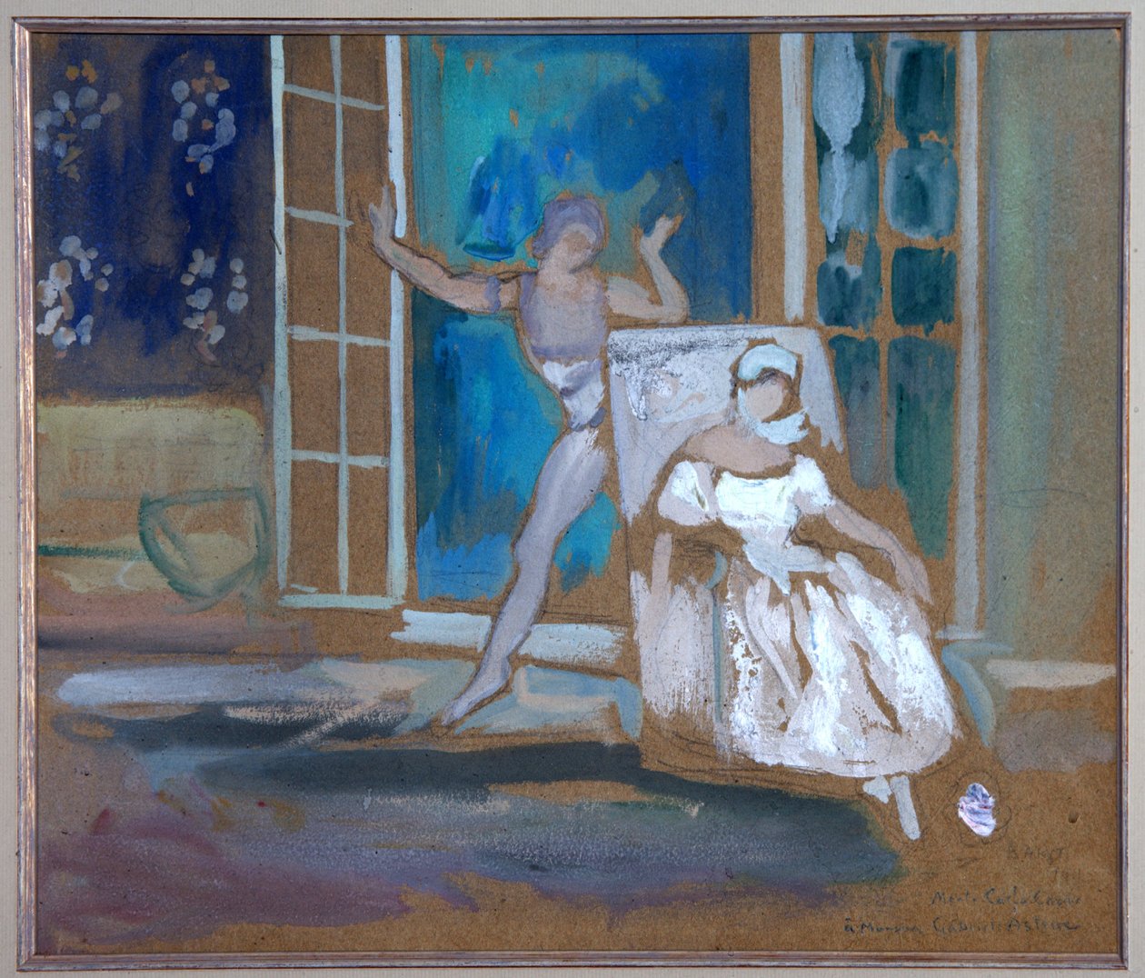 Vaslav Nijinsky (1889-1950) och Tara Karasavina (1885-1978) i baletten "Le Spectre de la Rose" av Leon Bakst