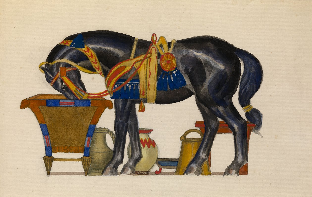 Vattning Häst av Leon Bakst