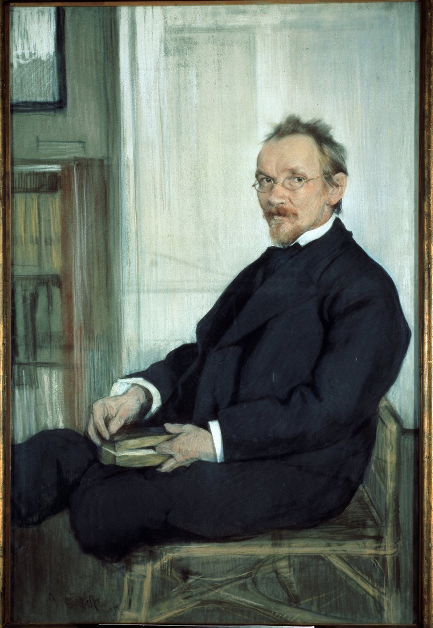 porträtt av författaren och filosofen Vasily (Vassili) Vasilievich Rozanov (1856-1919) av Leon Bakst
