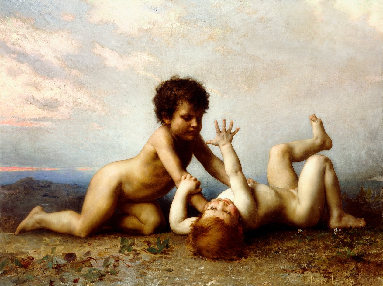 Stridande pojkar, 1889 av Leon Bazile Perrault