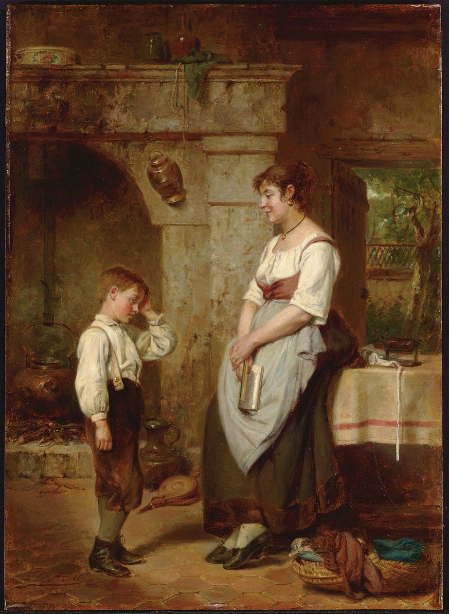 Lektionen, 1887 av Leon Caille