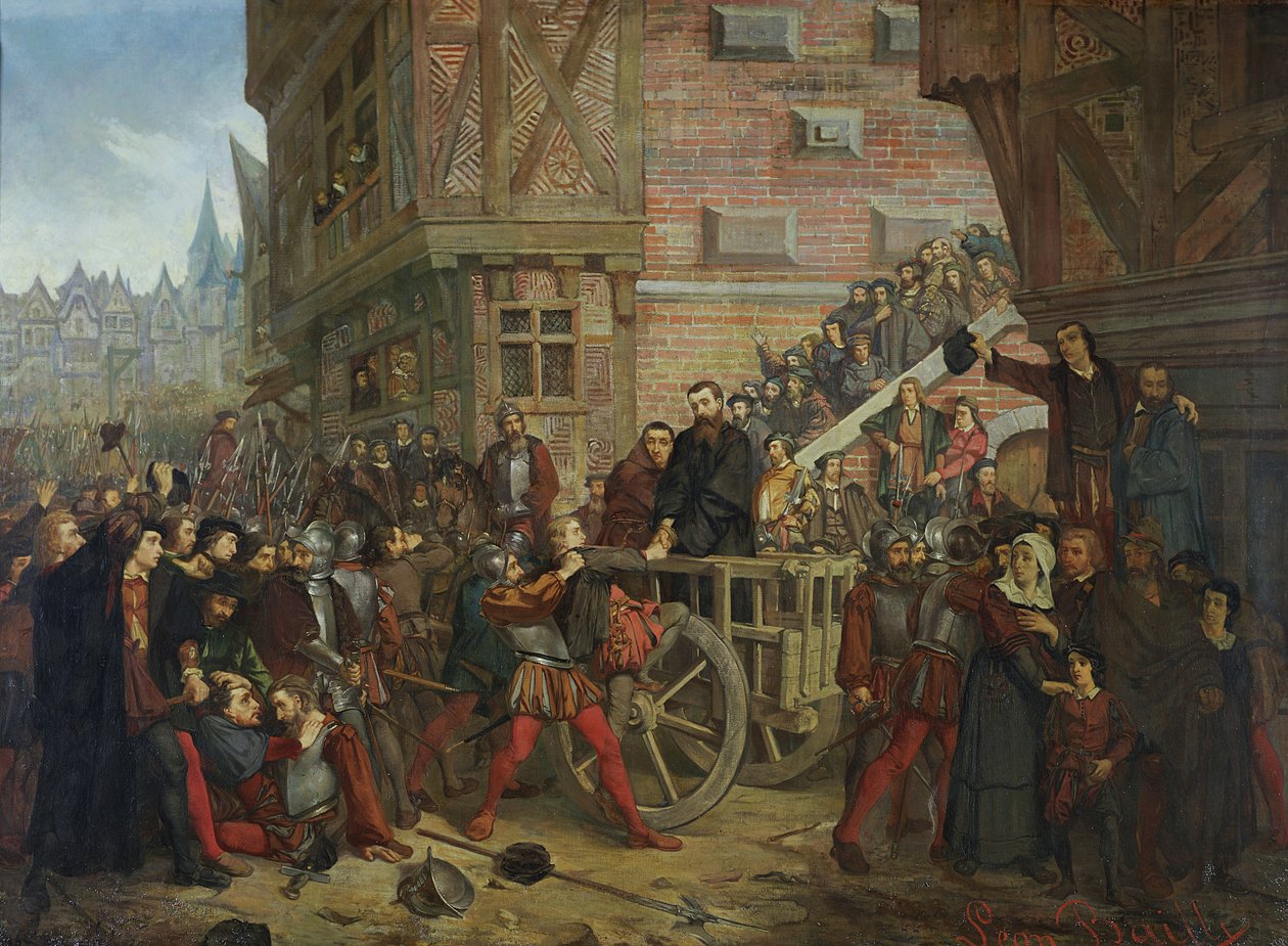 Tortyr av Etienne Dolet (1509-46) av Leon Charles Adrien Bailly
