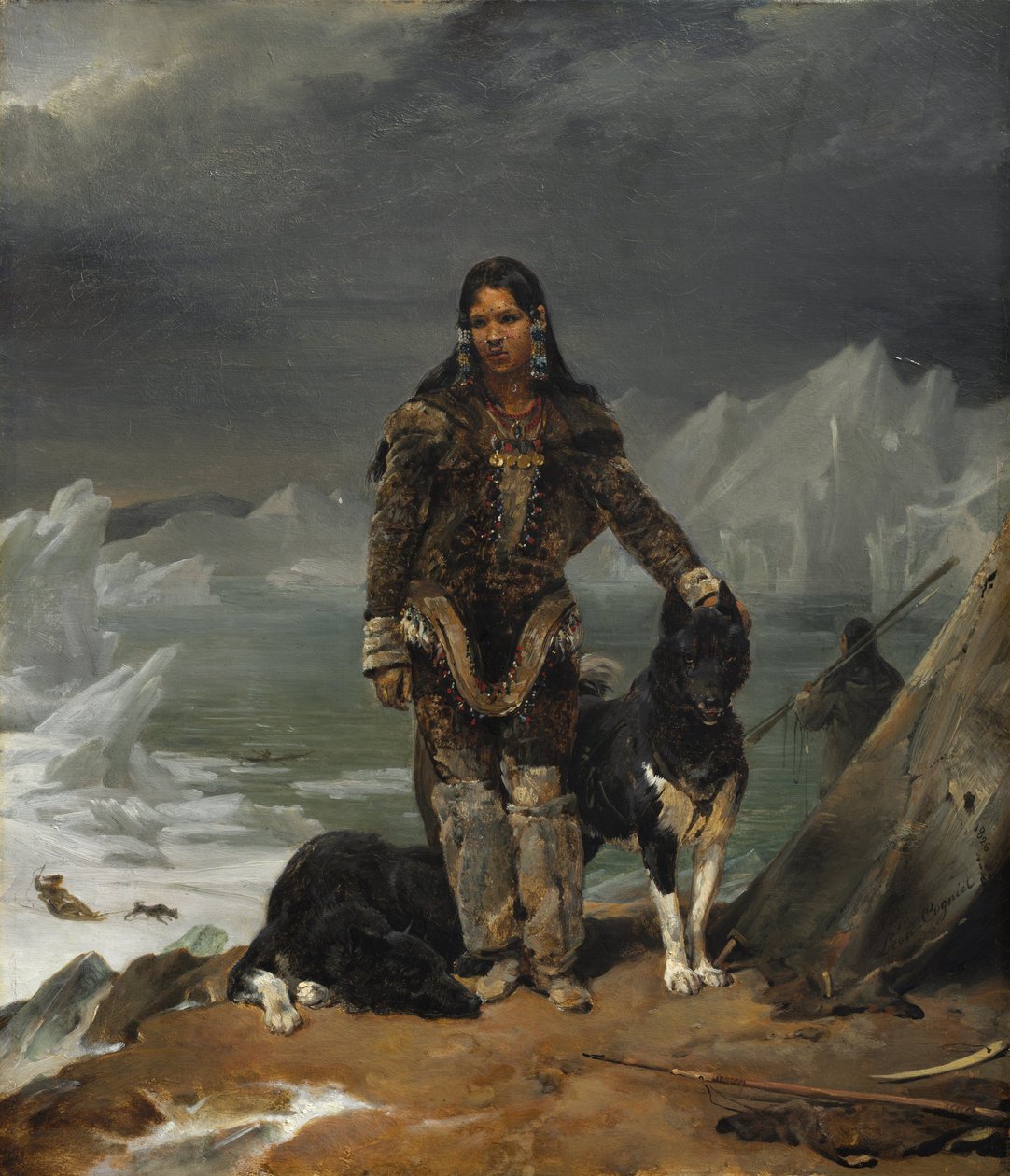 En kvinna från eskimåernas land av Léon Cogniet