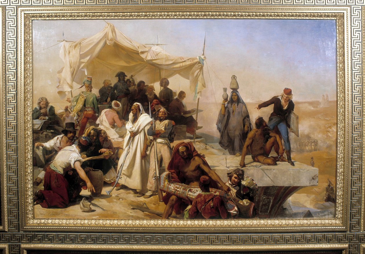 Expedition från Egypten under order av Bonaparte. Målning av Leon Cogniet (1794-1880) av Léon Cogniet