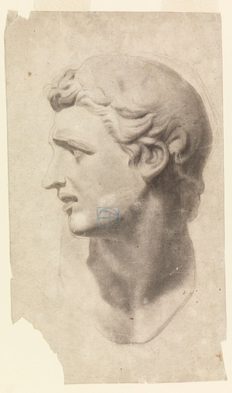 Teckning, Studie av ett klassiskt manshuvud (från en gipsavgjutning), 1881-92 av Leon Dabo
