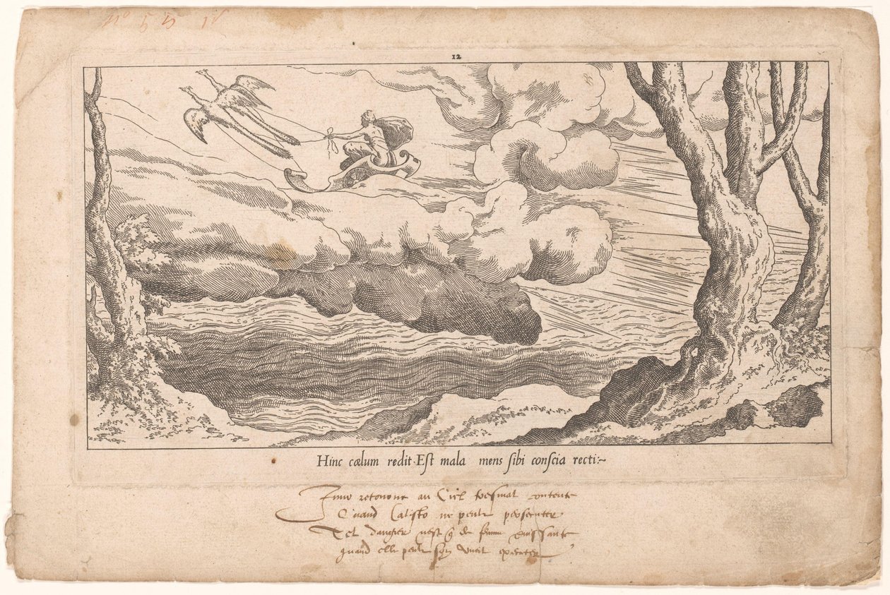Juno i sin vagn återvänder till Olympen Le Fable de Calisto (serietitel) Myth of Callisto (serietitel) av Leon Davent