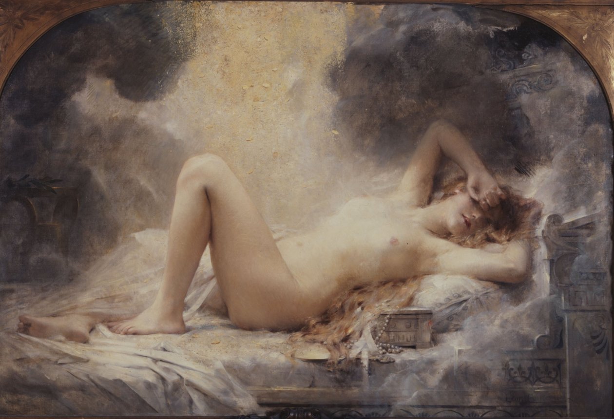 Gyllene regn, år 1907 (olja) av Leon Francois Comerre