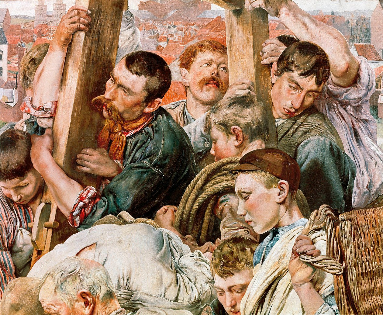 Arbetarens åldrar, detalj av Leon Henri Marie Frederic