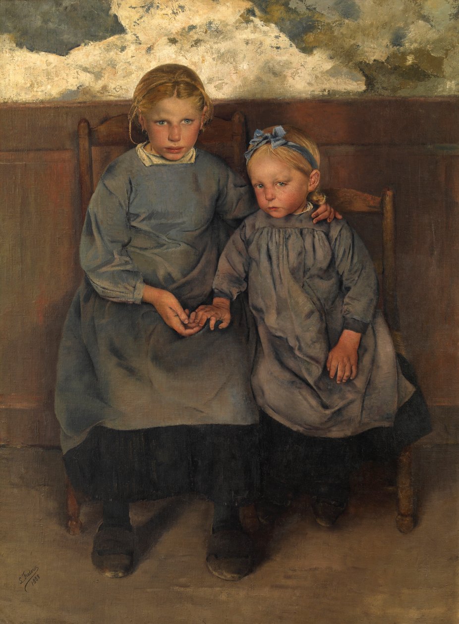 Två Vallonska Country Girls av Leon Henri Marie Frederic