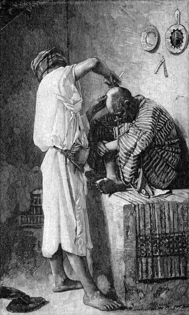 En barberare i Istanbul av Leon Joseph Florentin (after) Bonnat