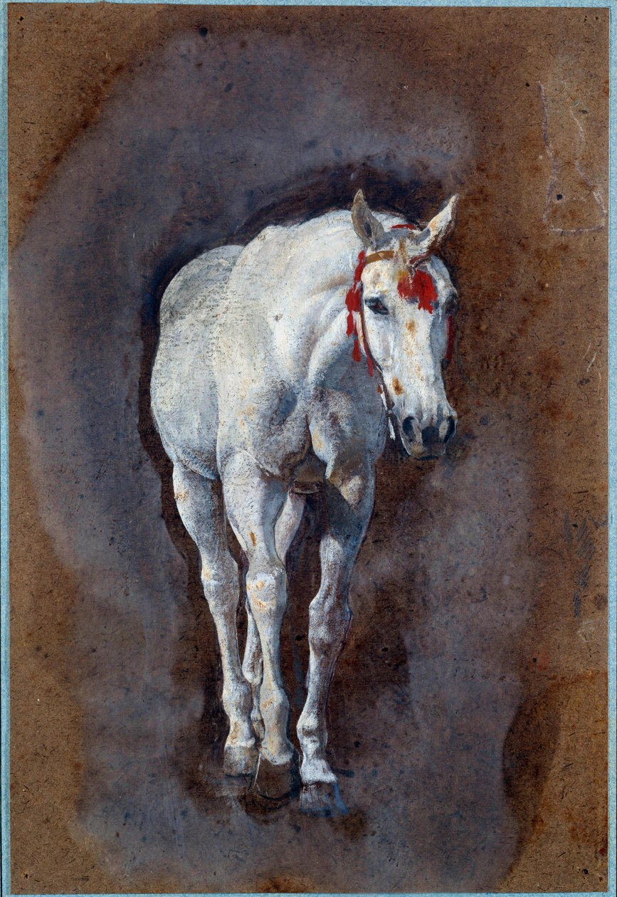 En hästteckning av Leon Joseph Florentin Bonnat