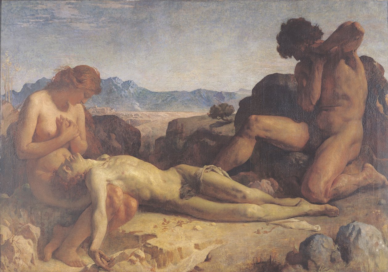 Adam och Eva hittar Abels kropp av Leon Joseph Florentin Bonnat