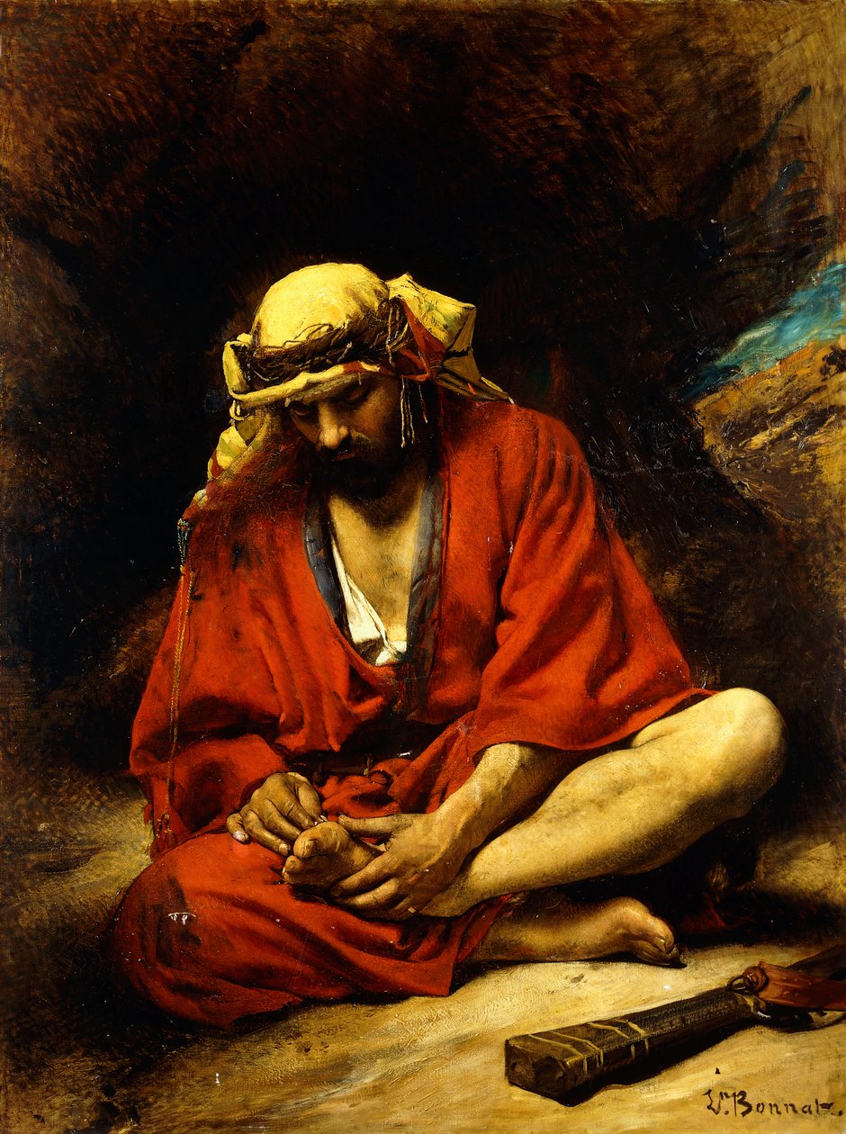 En arab som plockar en tagg från sin fot, av Leon Joseph Florentin Bonnat