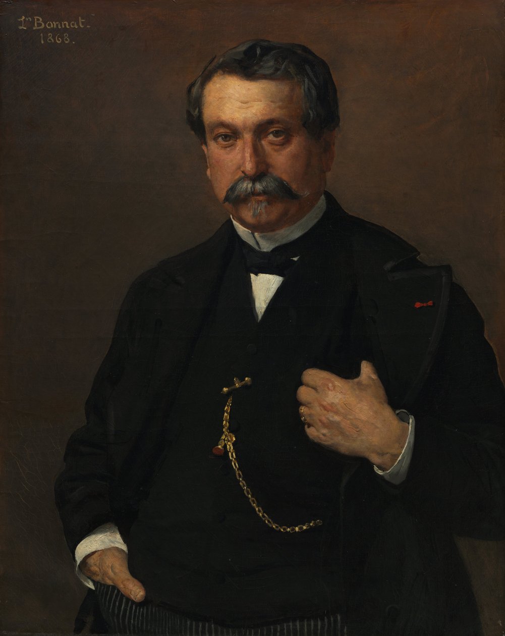 Porträtt av en man av Leon Joseph Florentin Bonnat