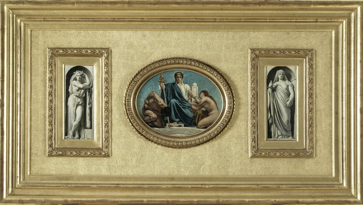 Skiss till Palais de Justice de Paris: La Force, ca 1873 (olja på duk) av Leon Joseph Florentin Bonnat