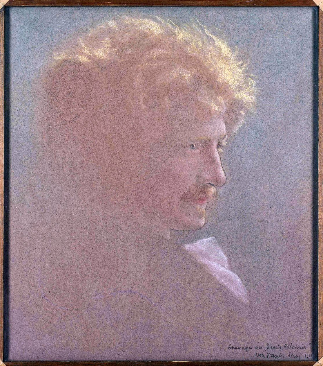 Porträtt av Ignacy Jan Paderewski (1860-1941) (Hyllning till den stora polen) av Kaufmann, Leon (1872-1933). olja på duk av Leon Kamir Kaufman