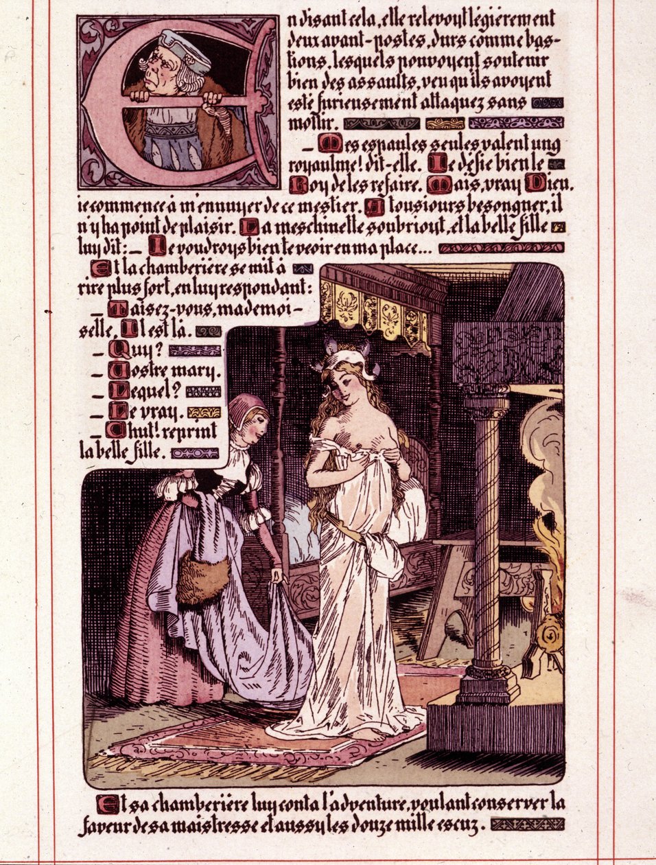 Illustration av Honore de Balzacs roman "La Mye du Roy"" av Leon Lebegue (1863-1944) av Leon Lebegue