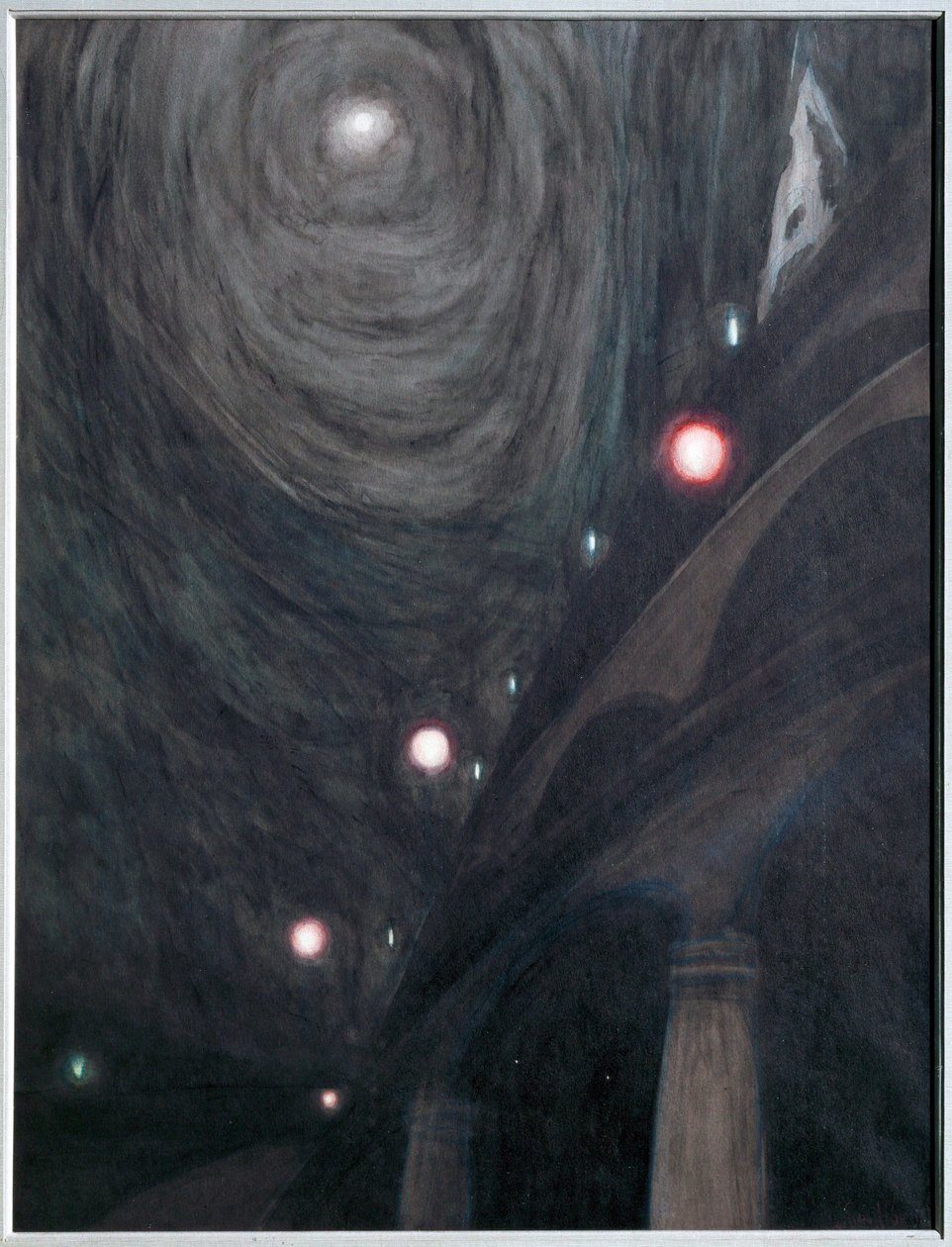 Clair de Lune et Lumieres. Gouache på papper ... (gouache på papper) av Leon Spilliaert