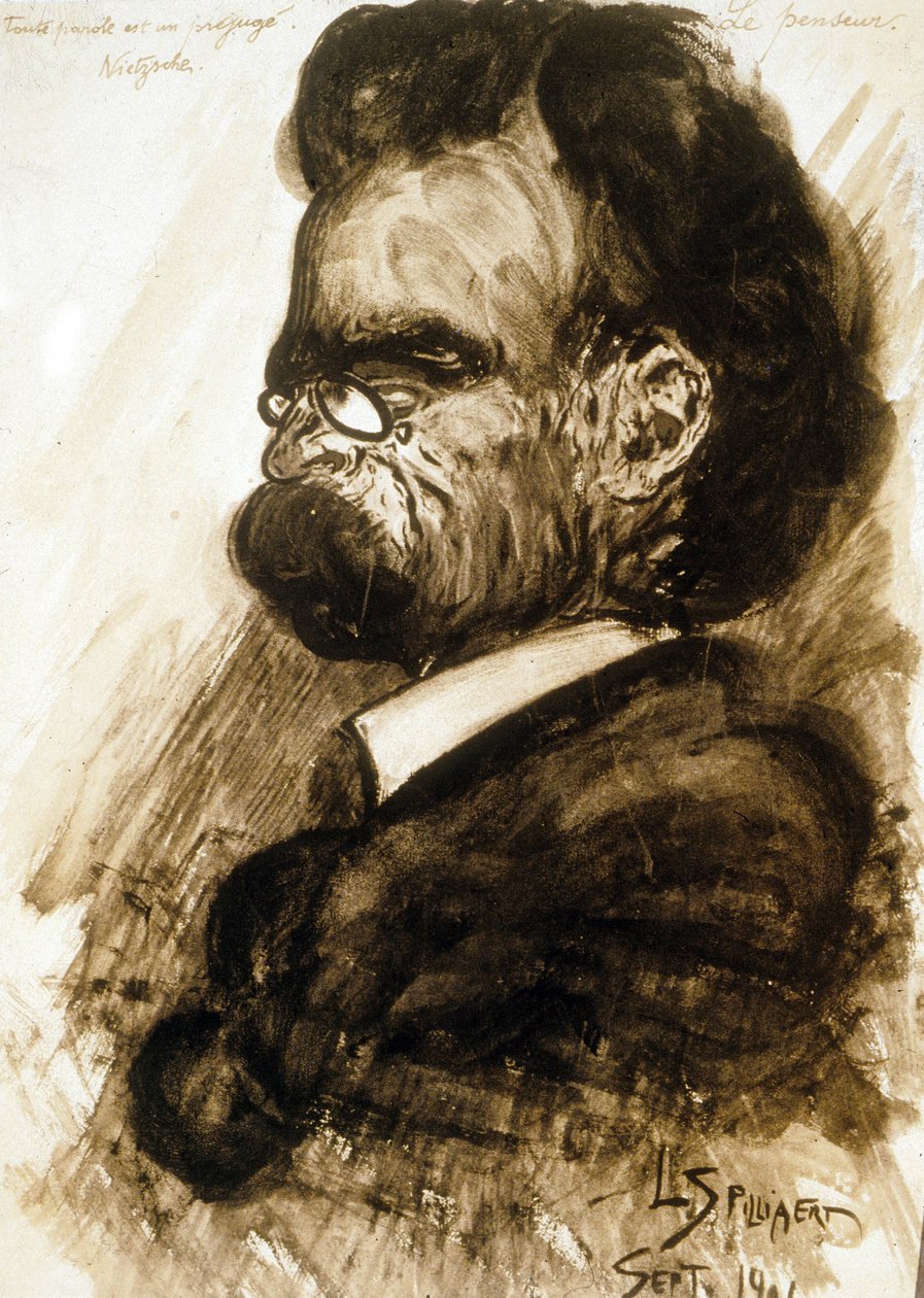 Friedrich Nietzsche (1844-1900) tysk filosof och poet gouache och bläck av Kina av Leon Spilliaert 1901 av Leon Spilliaert