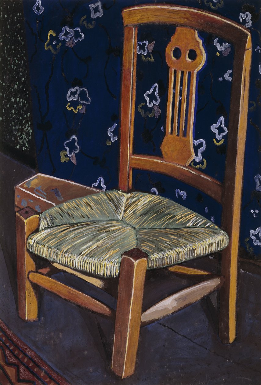 Madeleines stol; La Chaise de Madeleine - Madeleines stol, ca 1925 (gouache på kort) av Leon Spilliaert