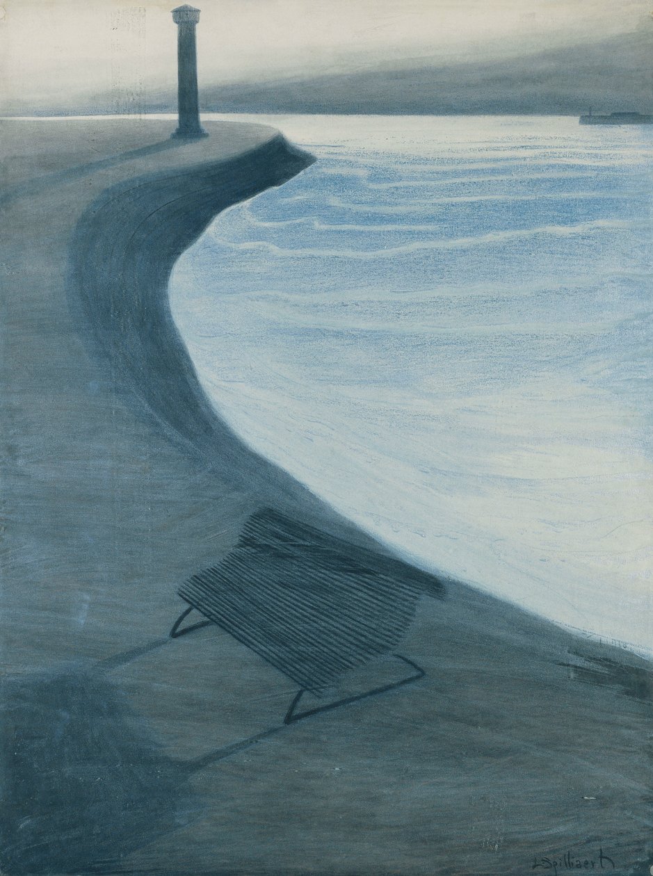 Strandpromenaden, Oostende; La Digue de Mer, Oostende av Leon Spilliaert