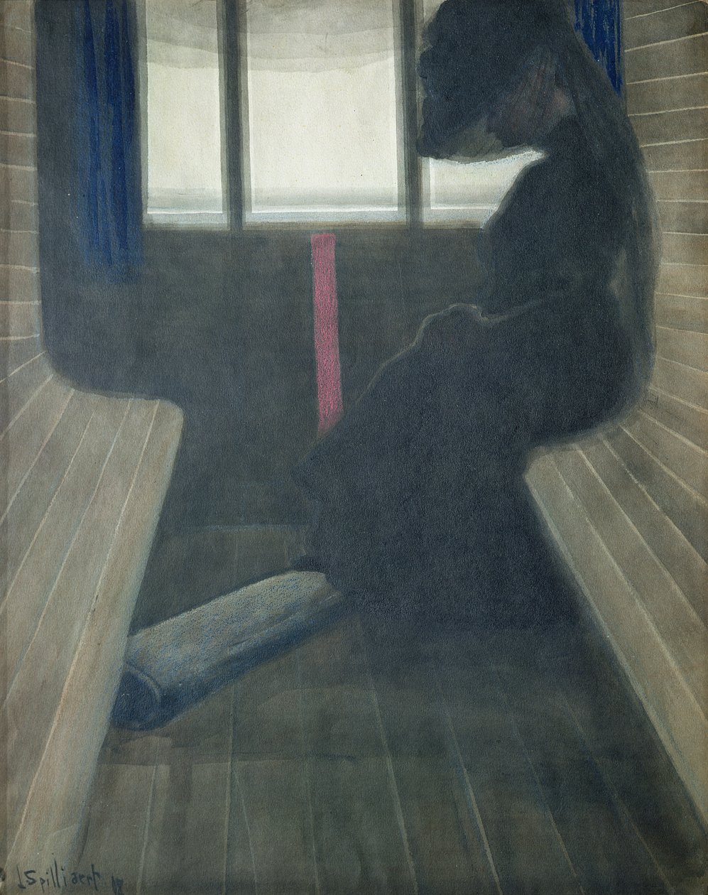 Kvinnan på tåget, änkan av Leon Spilliaert